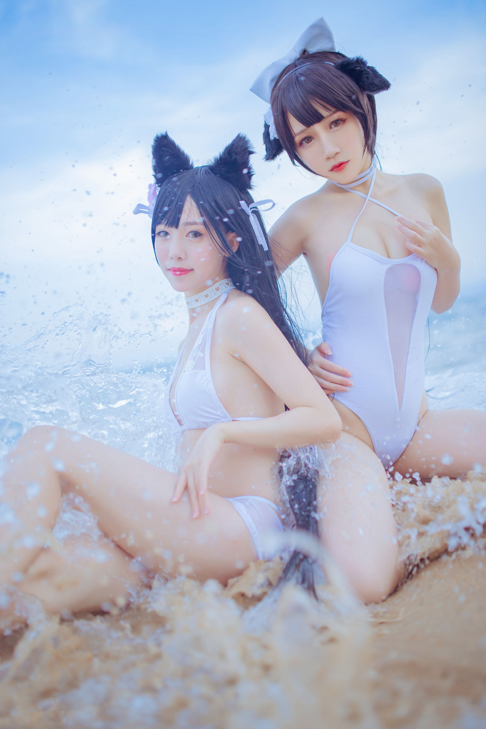 抖娘·利世×不呆猫《獒犬海边泳装》