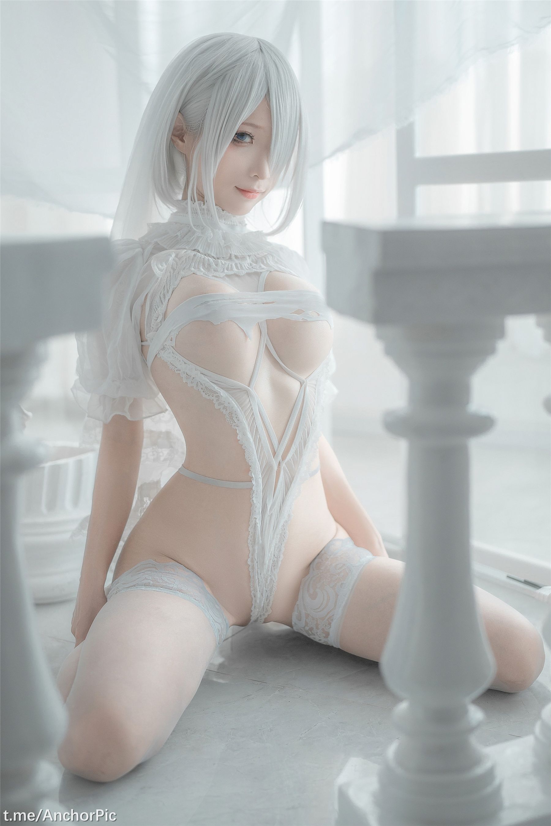 蠢沫沫《2B 白婚纱》