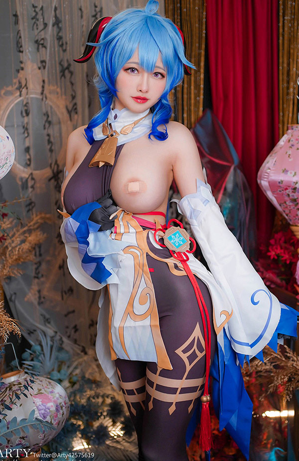 Coser美女Arty亚缇 Ganyu爆乳福利尺度图